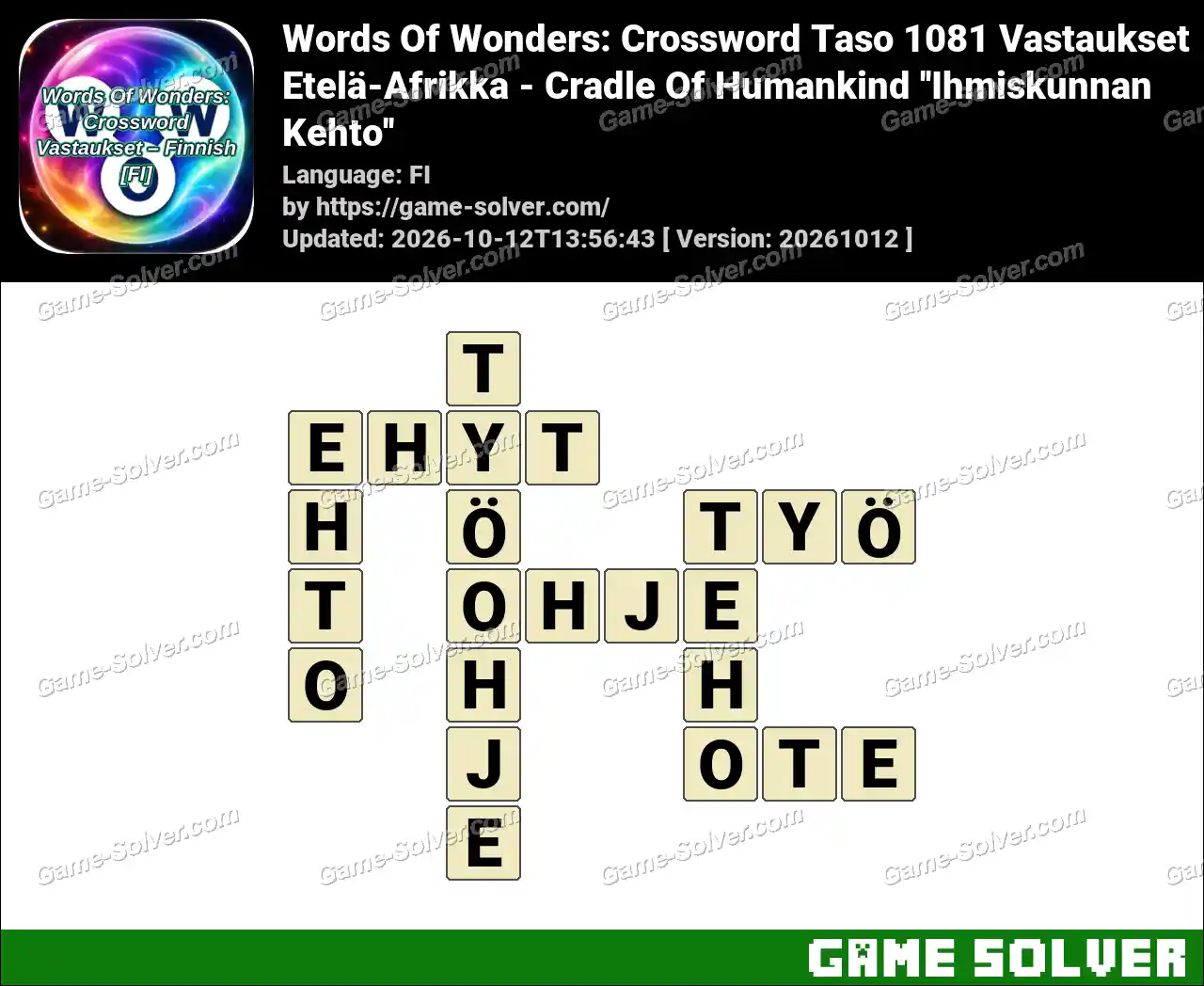 Words Of Wonders: Crossword Taso 1081 Vastaukset – Etelä-Afrikka – Cradle Of Humankind ”Ihmiskunnan Kehto”